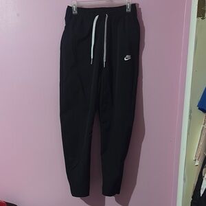 Nike Black Sweatpants with White Drawstring